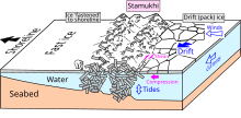 Stamukhi are grounded pile-ups made from broken sea ice.