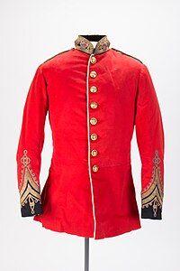 58th Regt tunic worn by Col Cyprian Bridge. Auckland Museum