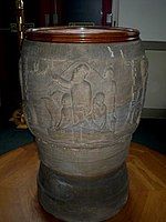 Font in St Christopher's Church Withington, Manchester