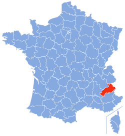 Location of Hautes-Alpes in France