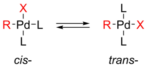 Cis-trans isomerization of Pd oxidative addition product