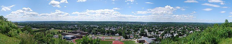 View of Troy (specifically Lansingburgh) from Oakwood Cemetery