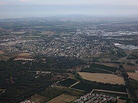 An aerial view of Vendargues