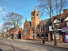 Colour photograph of Westcotes Library in February 2024