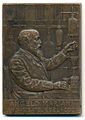 1905, Angelo Mariani and the use of coca leaf in Vin Mariani, proprietary medicine. Bronze, 37 x 52mm.