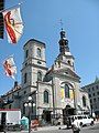 The Cathedral-Basilica of Notre-Dame de Québec, one of many churches that is a national historic site.