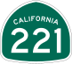 State Route 221 marker