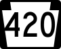 Pennsylvania Route 420 marker