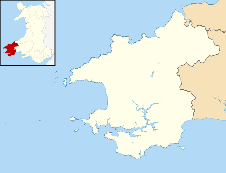 File:Pembrokeshire UK map.svg