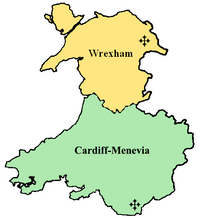 Location within the Province of Cardiff