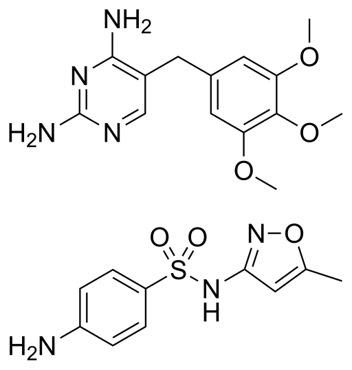 File:Trimethoprim and sulfamethoxazole.svg