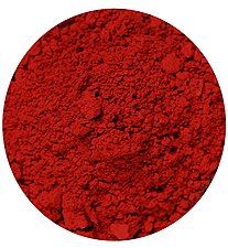 Vermilion pigment, made from cinnabar. This was the pigment used in the murals of Pompeii and to color Chinese lacquerware beginning in the Song dynasty.