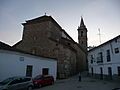 The San Marcos Church around which the village of Alájar is clustered