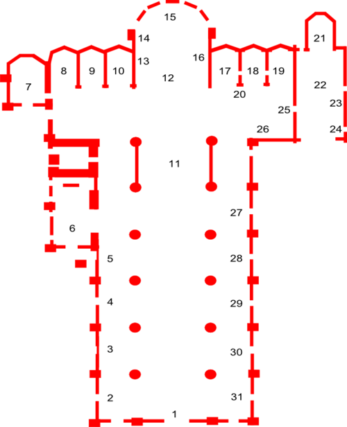 Plan of the basilica.