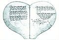 The Danish "Heart Book", a heart-shaped manuscript of love ballads from the 1550s.