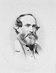 Old picture of an old Confederate American Civil War general with beard