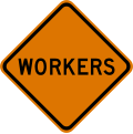 CW21-1a Workers (text sign)