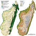 Image 3Land coverage (left) and topographical (right) maps of Madagascar (from Madagascar)