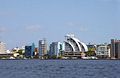 Tilted picture of Malé skyline.