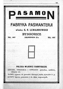 Pasamon advertising, 1929