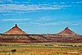 South Sixshooter (left), and North Peak to right