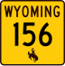 Wyoming Highway 156 marker