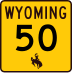 Wyoming Highway 50 marker