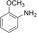 Skeletal formula of o-anisidine