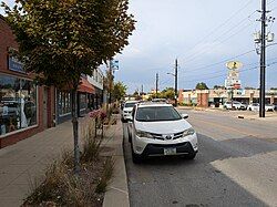 The main business district located on Beaver Avenue