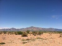 View of the Chiricahua Mountains from the Painted Pony Resort in Rodeo, NM