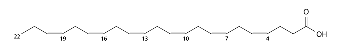 Docosahexaenoic acid structure