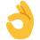 Emoji u1f44c, inverted