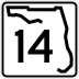 State Road 14 marker