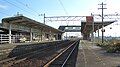 A view of the platforms and tracks