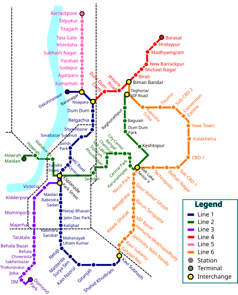 File:Kolkata Metro map.svg