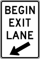 R3-56 Begin exit lane