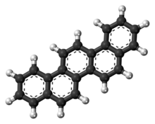 Ball-and-stick model of the picene molecule ball