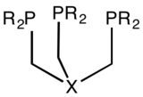 A tripodal triphosphines, X can be CR, SiR, Si−, BR−, B, N, P etc.[4]