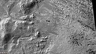 Fan along western wall of Ritchey Crater, as seen by CTX camera (on Mars Reconnaissance Orbiter). Note: this is an enlargement of previous image.