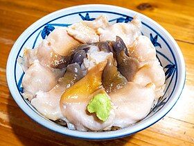 Rice with raw surf clam