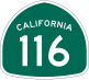 State Route 116 marker