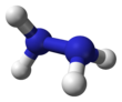 Ball and stick model of hydrazine