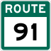 Route 91 marker