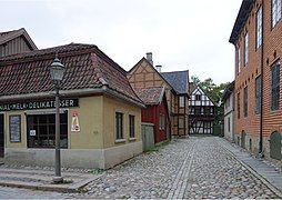 Street in the "Old Town" section of Norsk Folkemuseum