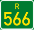 Regional route R566 shield