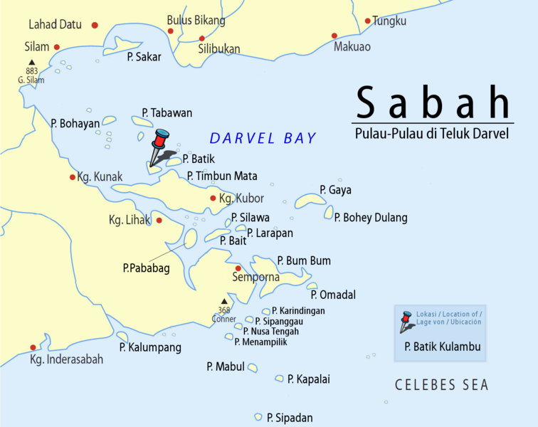 File:Sabah-Islands-DarvelBay PulauBatikKulambu-Pushpin.png