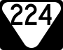 State Route 224 marker