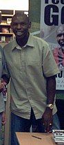 Footballer Shaun Goater at a book signing on 26 September 2006