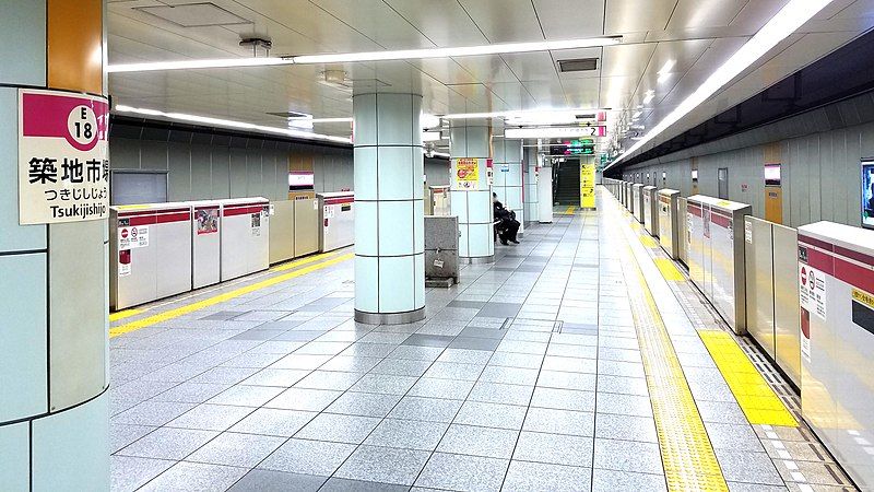 File:Toei-subway-E18-Tsukijishijo-station-platform-20191201-120943.jpg