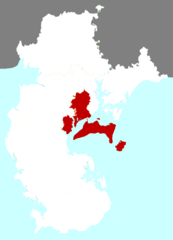 Location of Mazhang in Zhanjiang